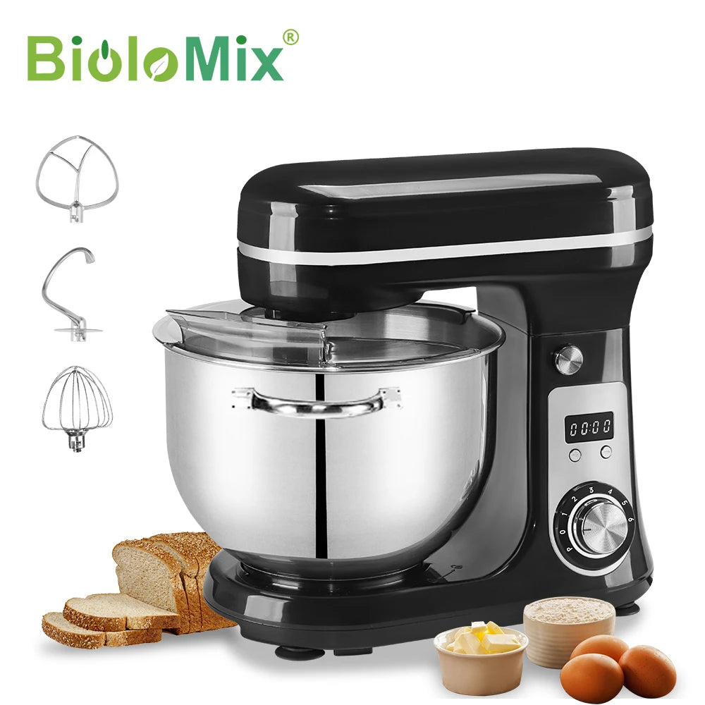 Biolomix Kitchen Stand Mixer With Dough Hook And Wire Whisk