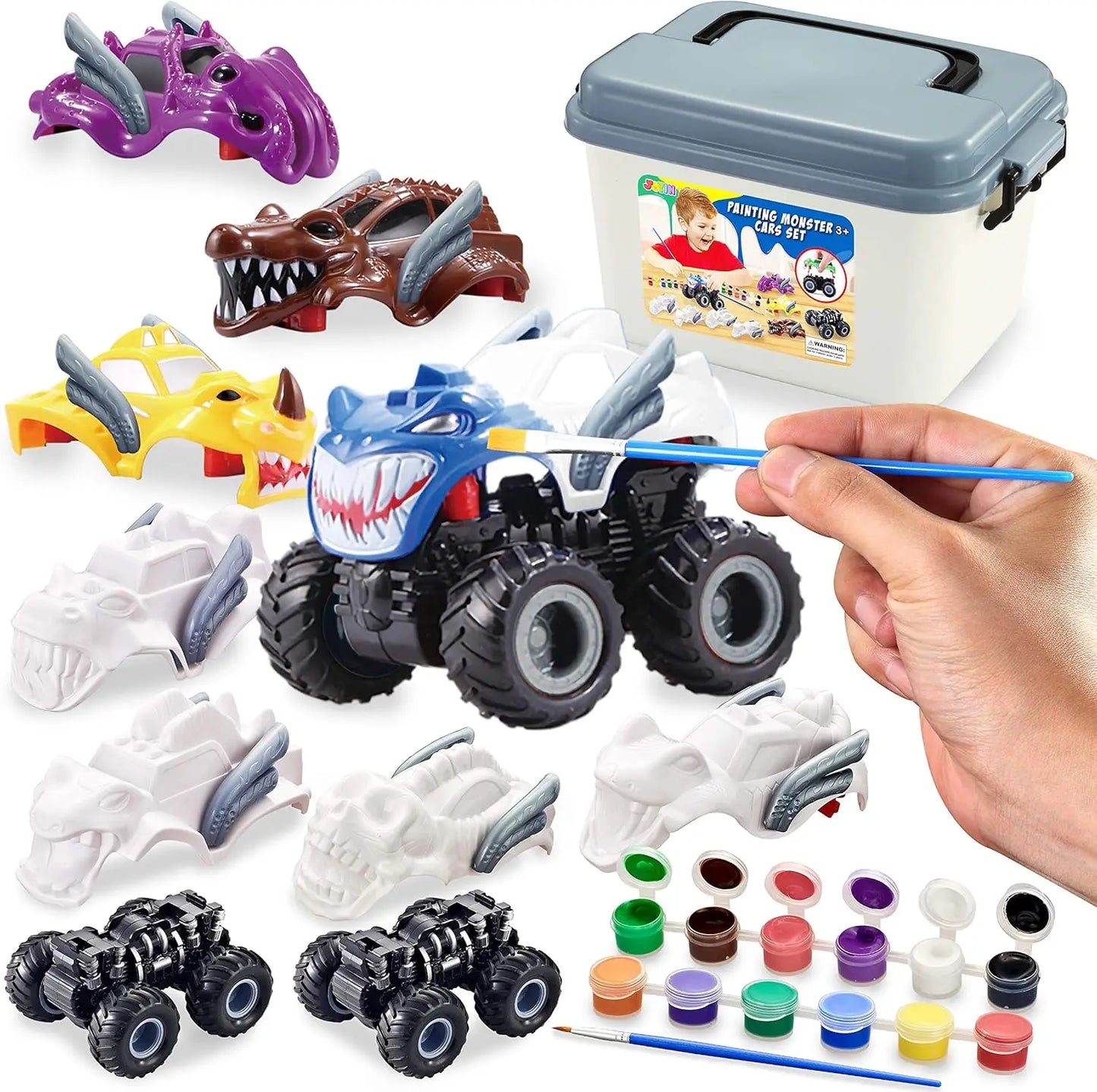 Joyfy Kids Craft Kit Build And Paint Monster Car DIY