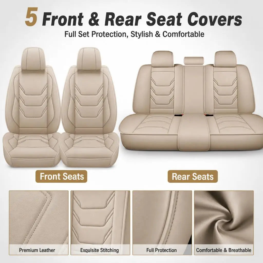 Lexus PU Leather Car Seat Cushion Covers Full Set