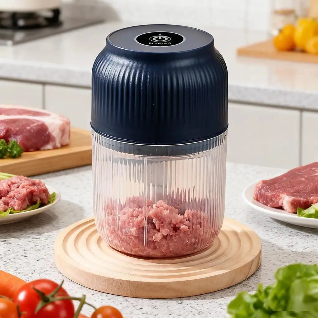 Electric Garlic Chopper Cordless With Four Sharp Blades 300ML