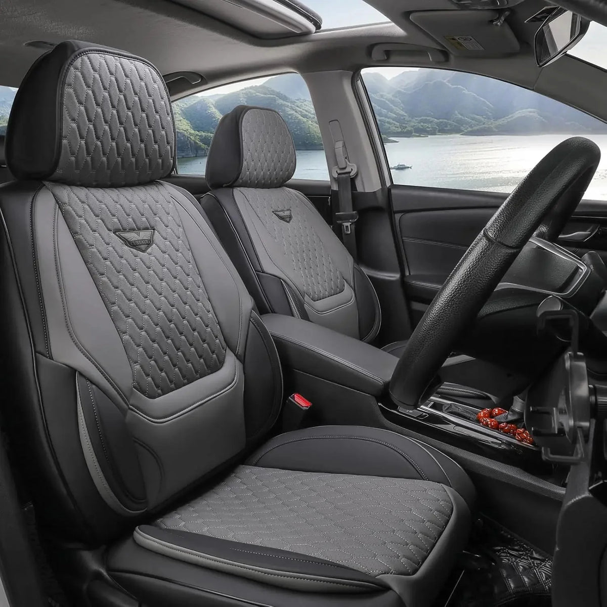 Universal Waterproof Leather Car Seat Covers Full Set For Sedans And SUVs