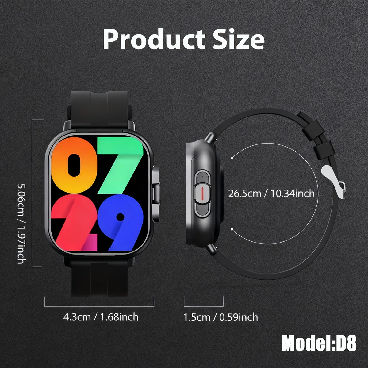 ERUN Smartwatch With Wireless Earphones Touchscreen And Fitness Tracking