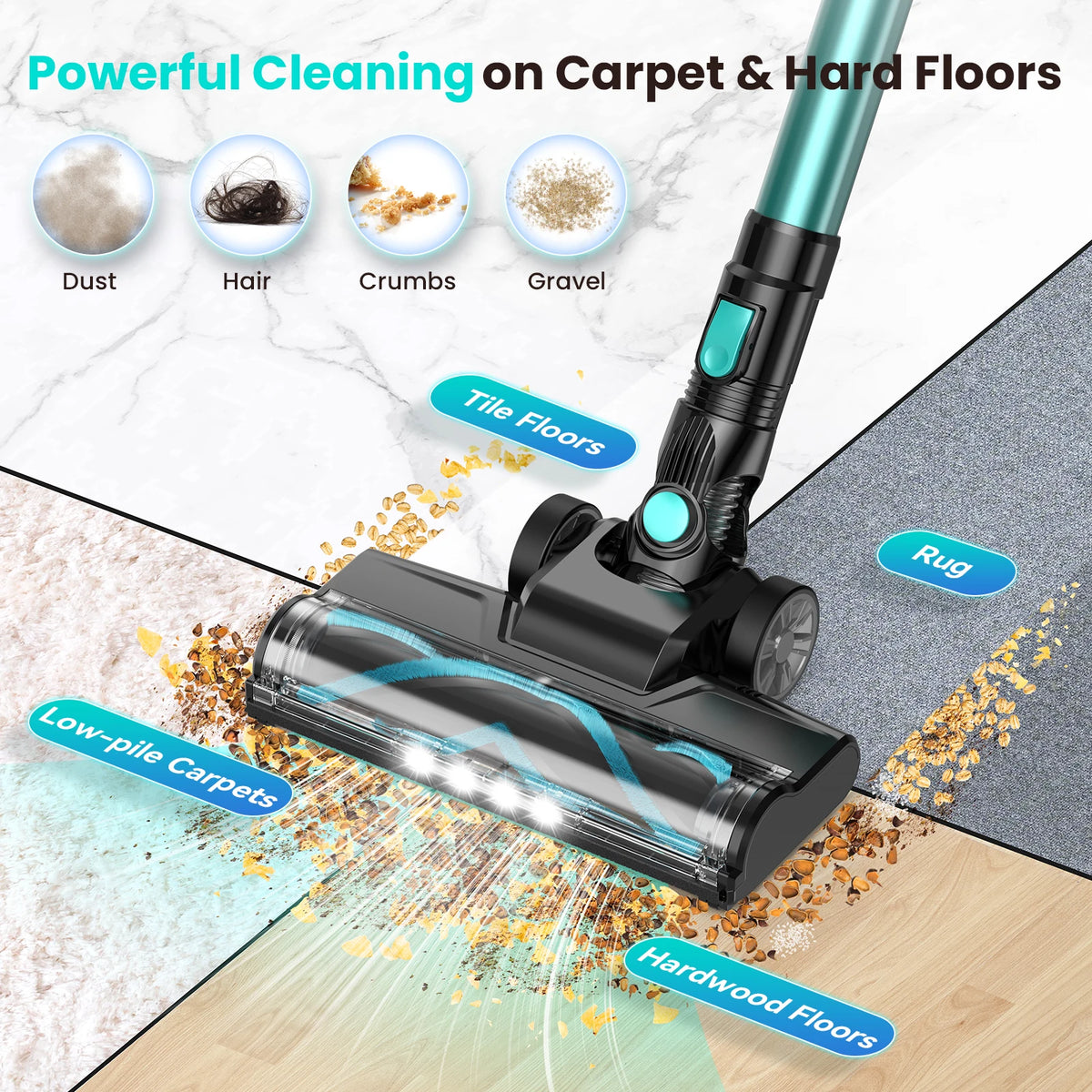 Inse N3T Cordless Vacuum Cleaner 40Kpa Suction Lightweight Stick