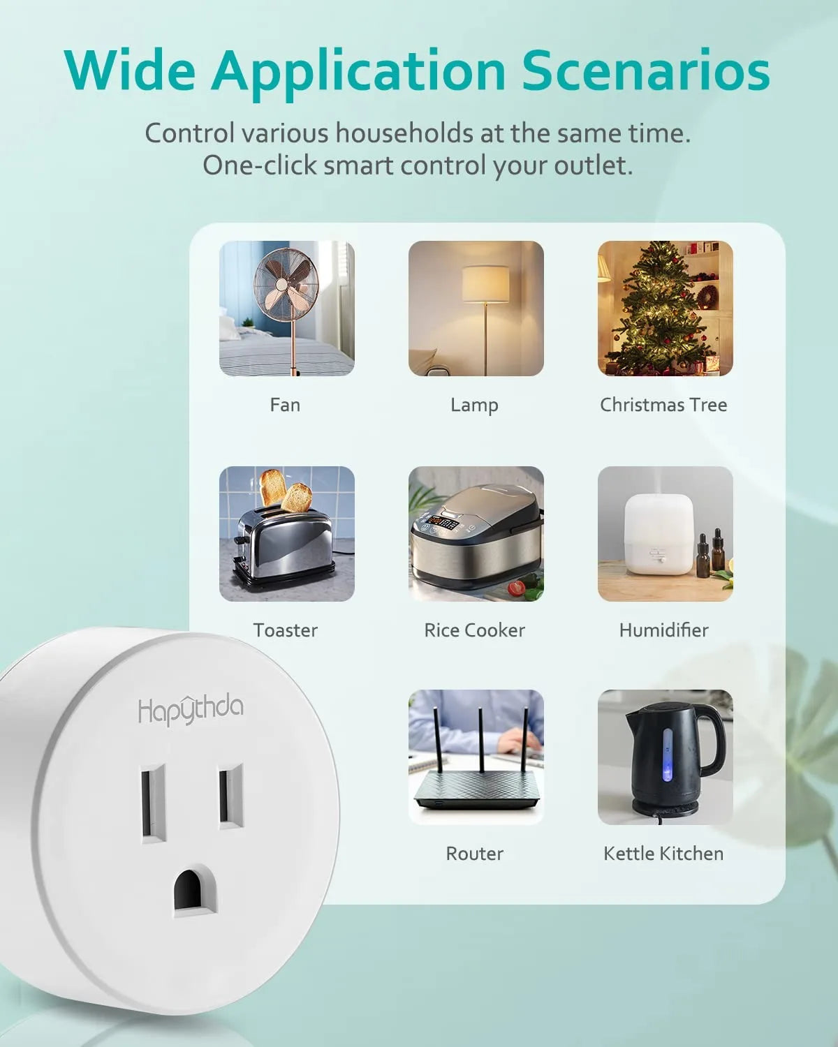 Remote Light Switch 15A No Wiring Needed Smart Plug Adapter