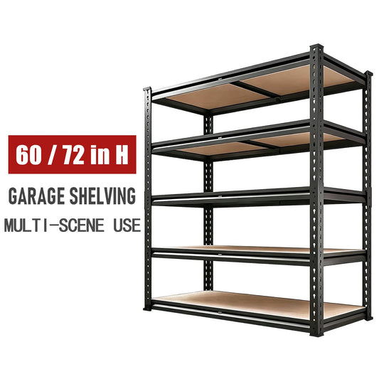 Heavy Duty 5 Tier Metal Garage Shelving Unit for Basement Pantry Closet