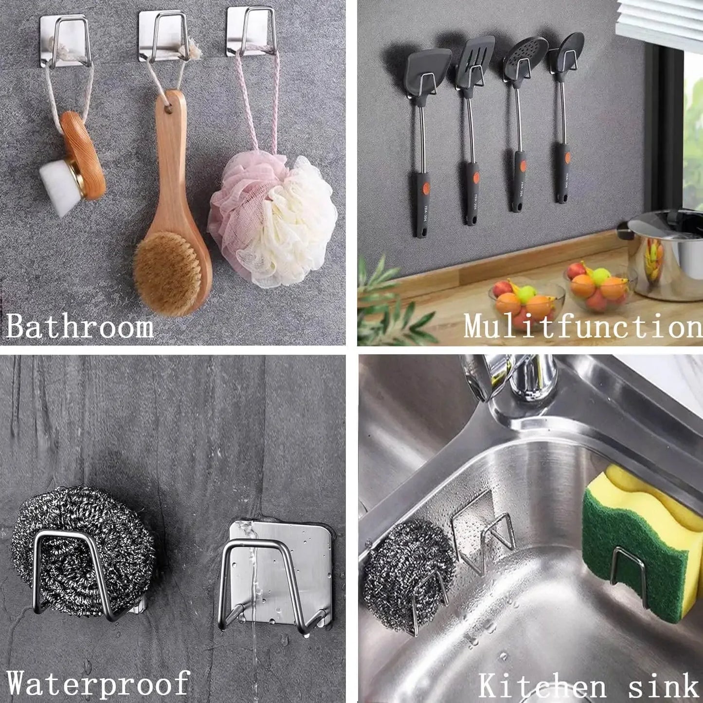 Stainless Steel Kitchen Storage Rack Wall Mounted Pot Cover And Cutting Board