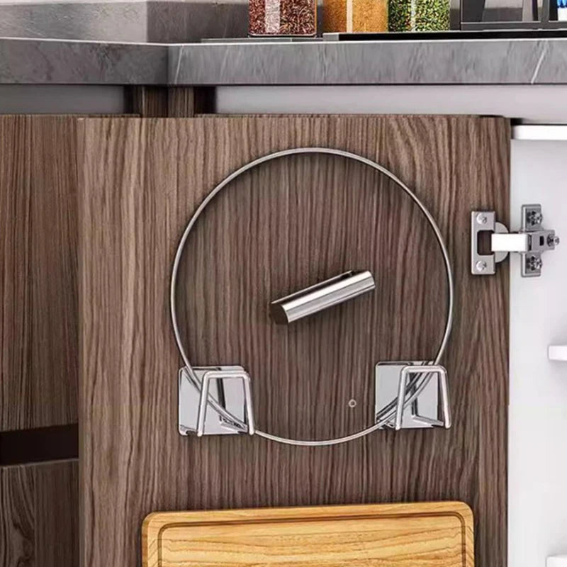 Stainless Steel Kitchen Storage Rack Wall Mounted Pot Cover And Cutting Board