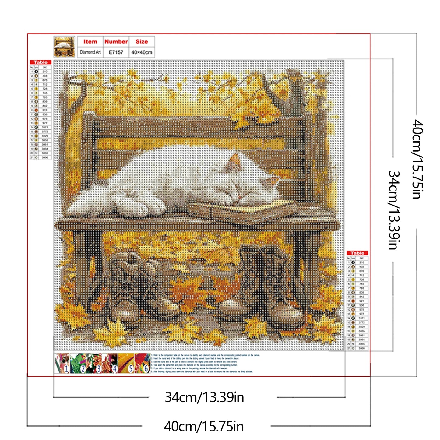 Cat Full DIY 5D Round Drill Gem Art Diamond Painting Kit