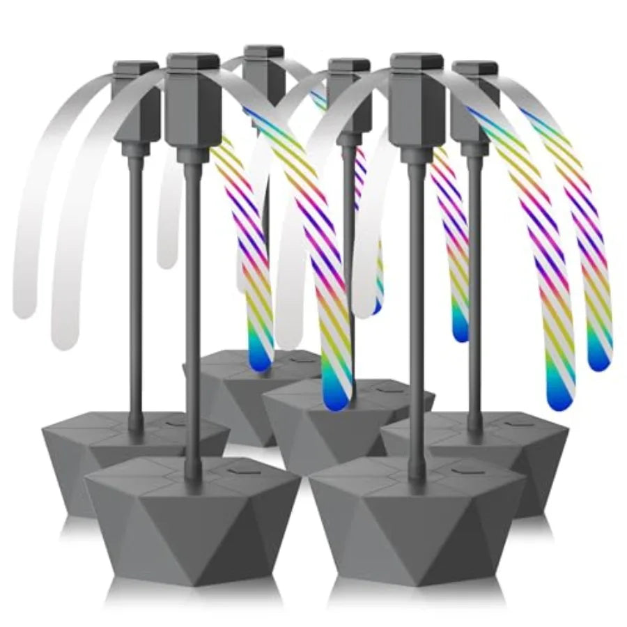 Portable Battery Powered Fly Fans Six Pack With Goose Neck
