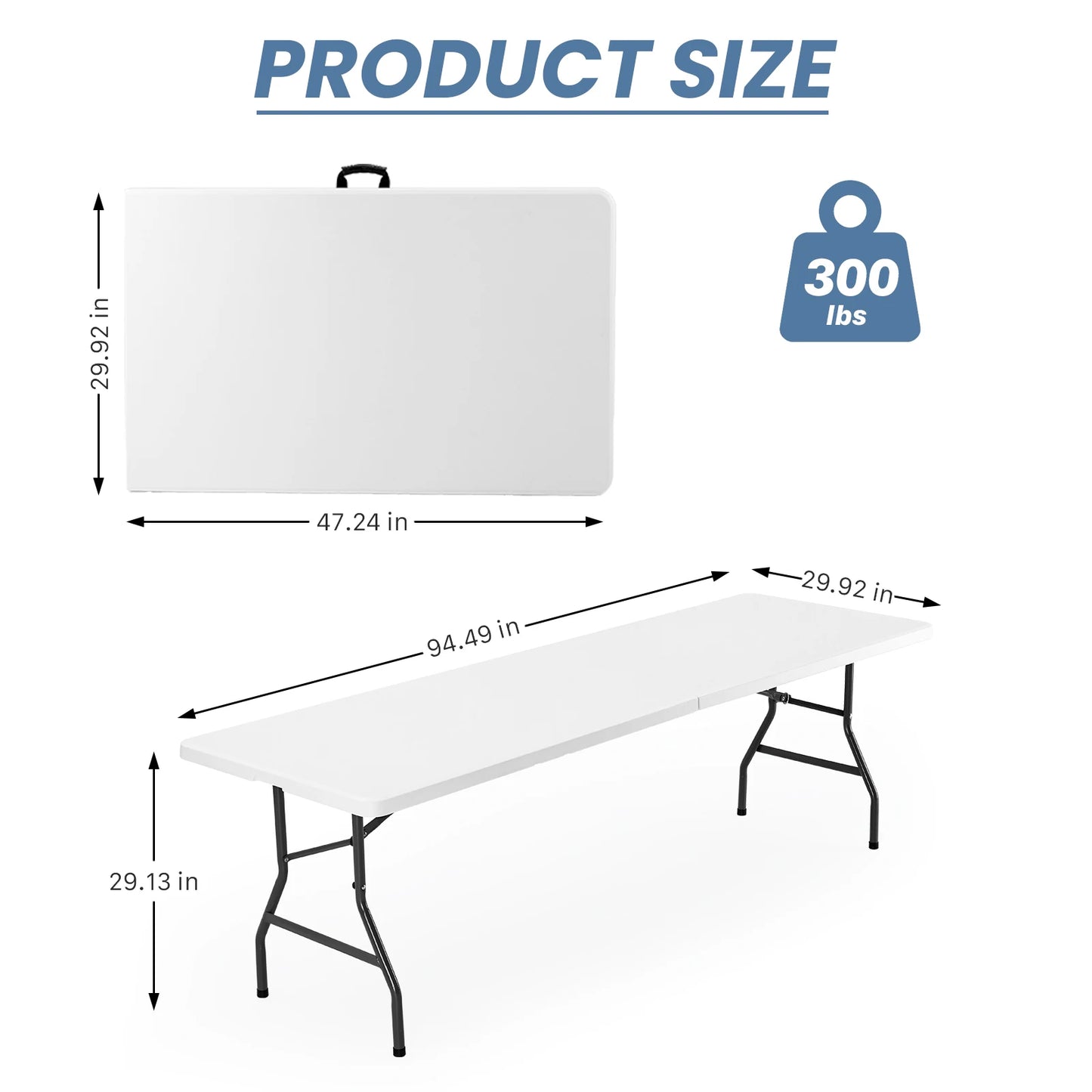 JHK Portable Foldable Outdoor Camping Table With Carrying Handle