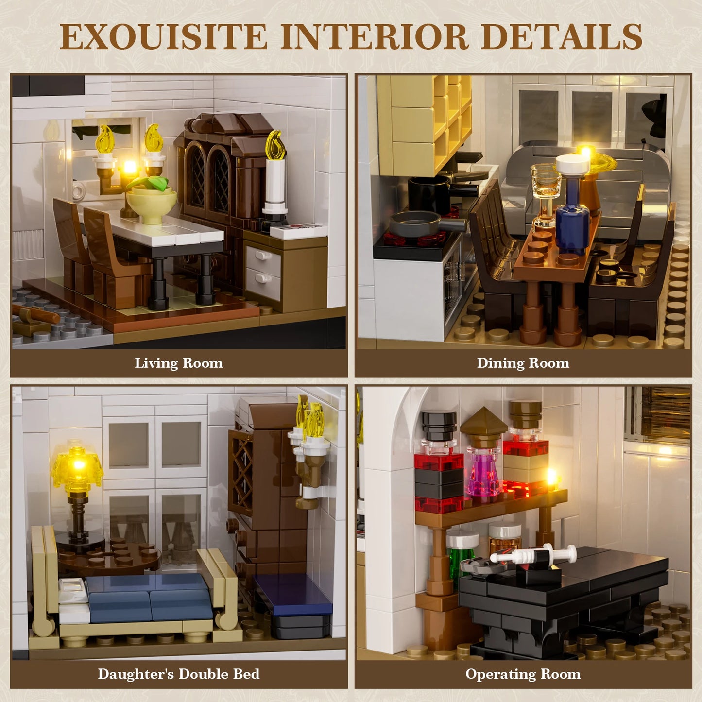 Owens House Building Set LED Lights Model Blocks Home Decor