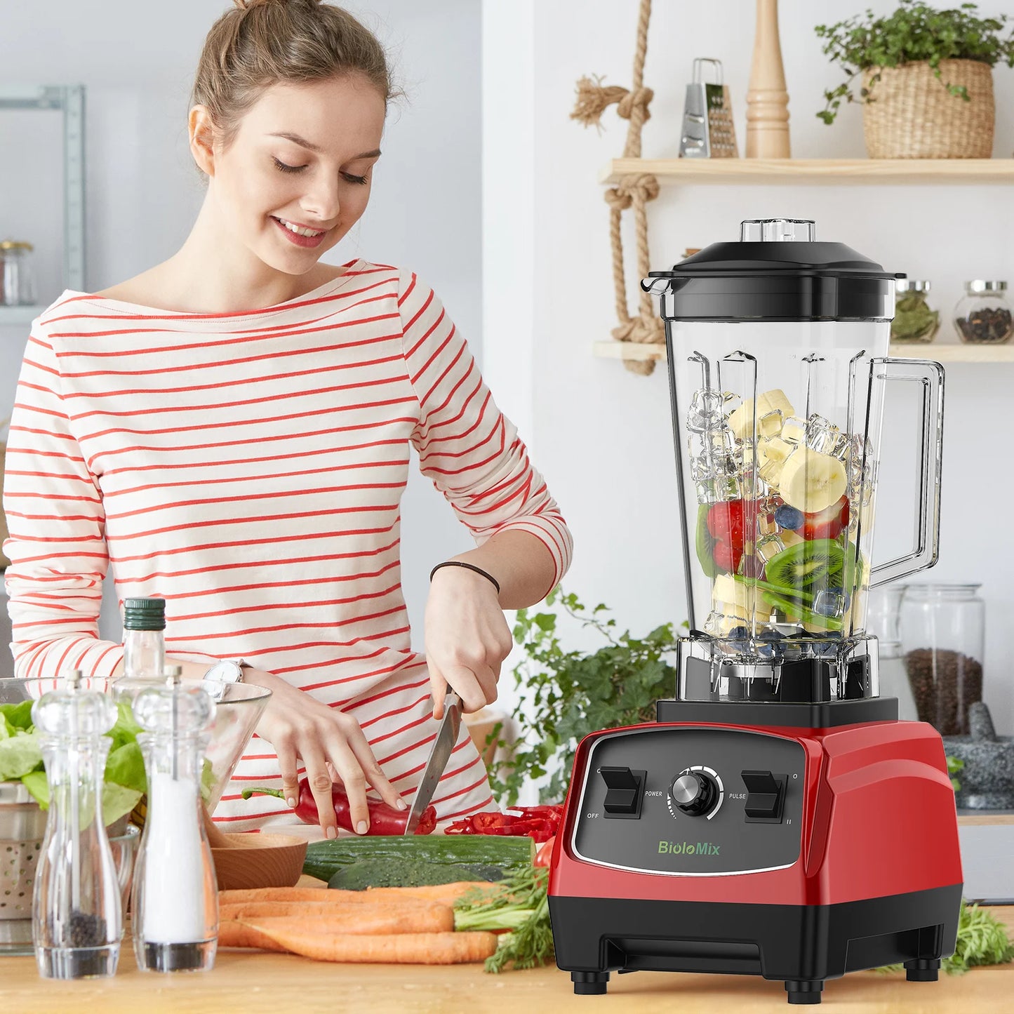 Biolomix BPA Free 3HP 2200W Heavy Duty Blender Mixer Juicer