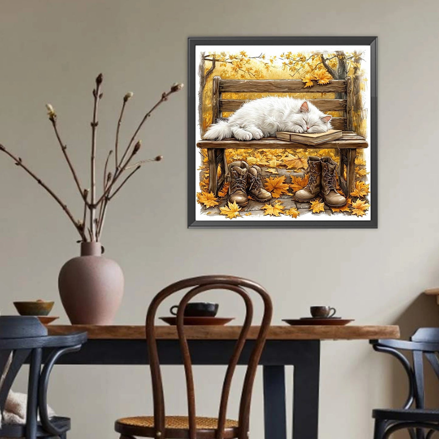 Cat Full DIY 5D Round Drill Gem Art Diamond Painting Kit