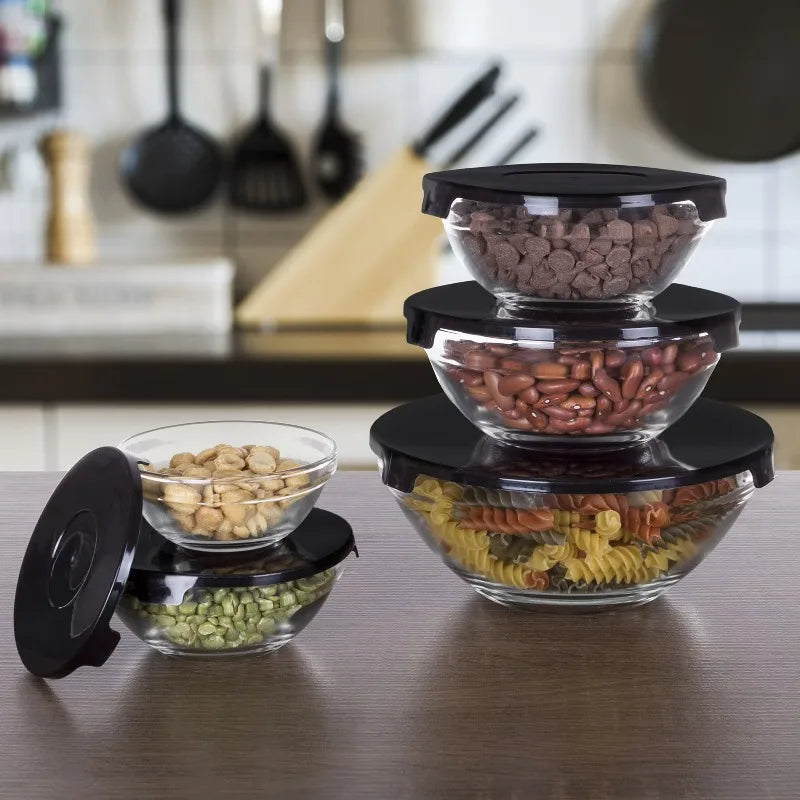 Glass Food Storage Containers With Snap Lids 10 Piece Set