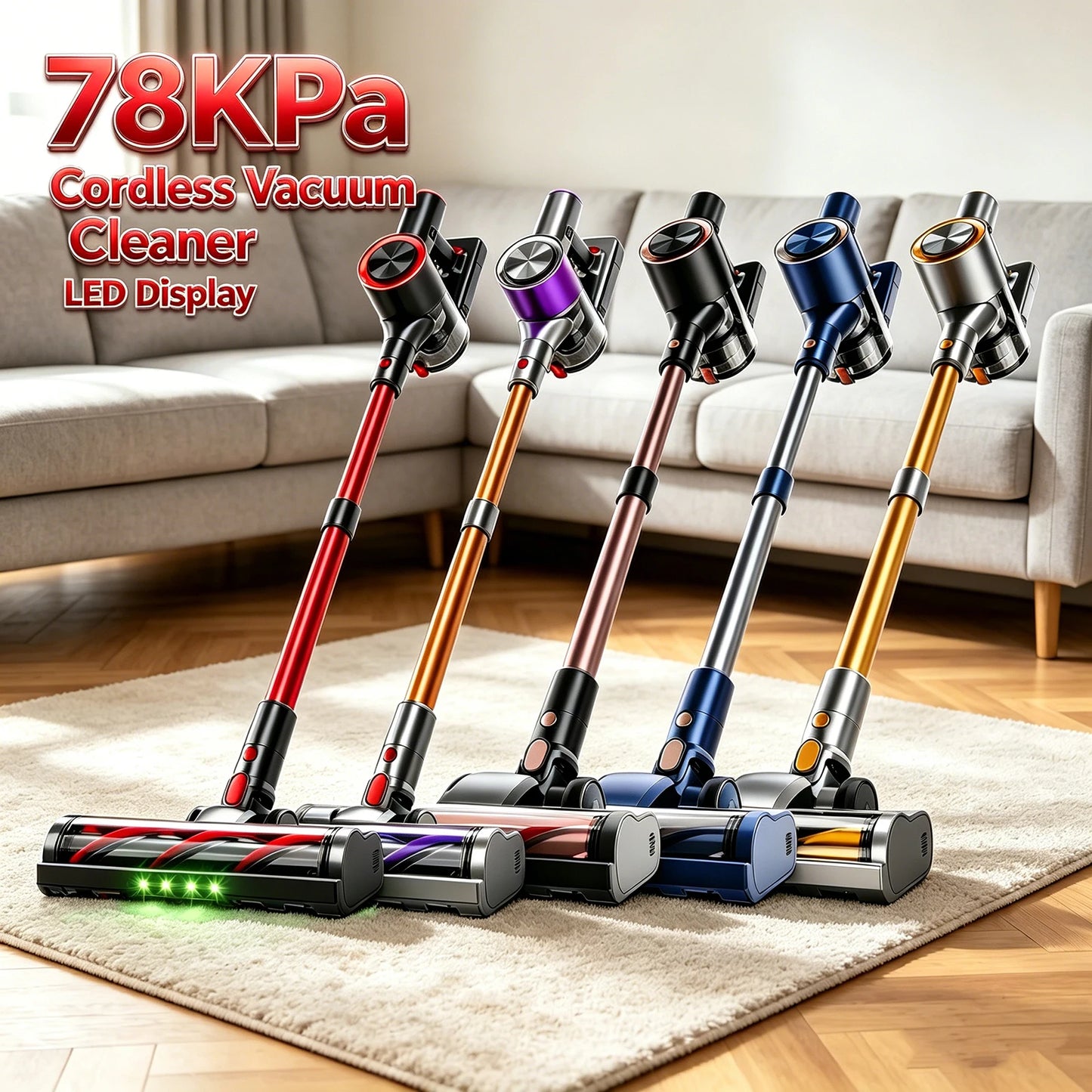 Honki Cordless Stick Vacuum LED Display Auto Stand Pet Hair