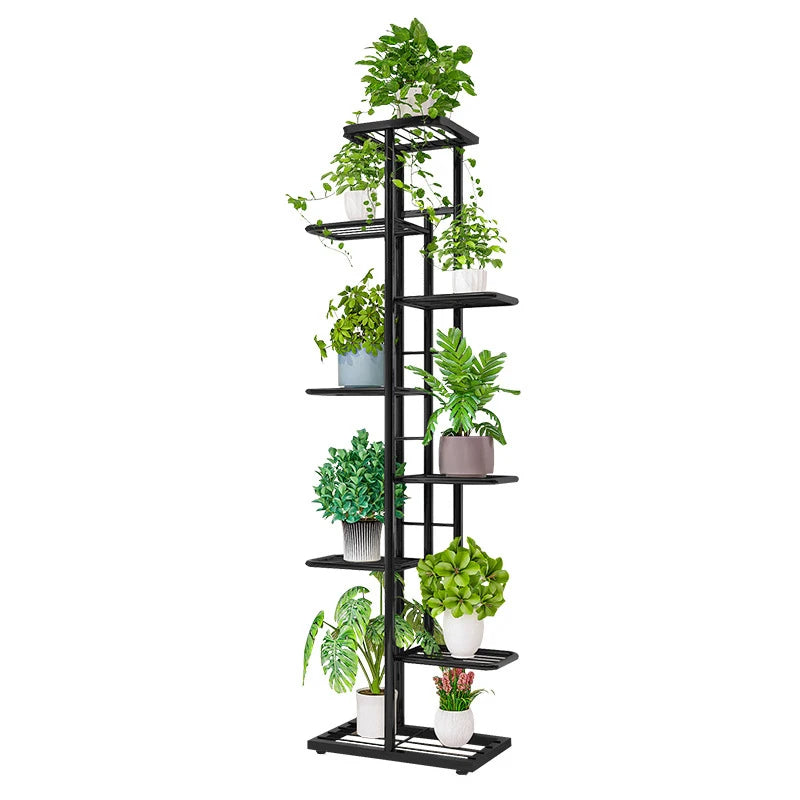 MTShining Iron 8 Tier Flower Stand Plant Holder Shelf Organizer