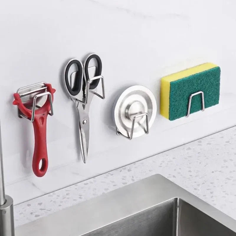 Stainless Steel Kitchen Storage Rack Wall Mounted Pot Cover And Cutting Board