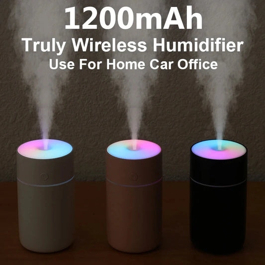 Portable USB Humidifier Aroma Diffuser With Wireless Charging