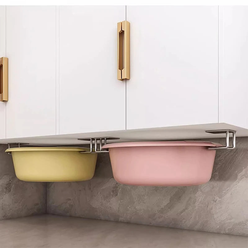 Stainless Steel Kitchen Storage Rack Wall Mounted Pot Cover And Cutting Board