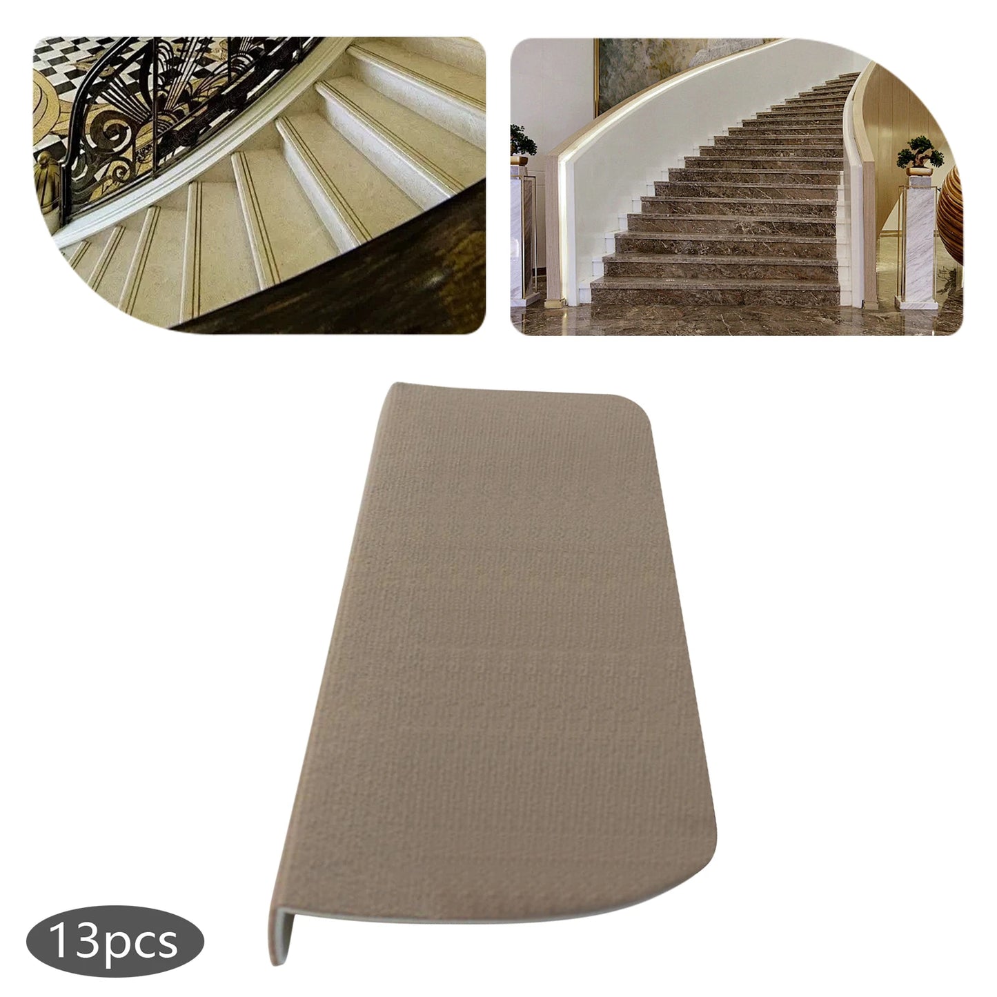 Bymaocar 13 Piece Carpet Stair Treads Non Slip Mats