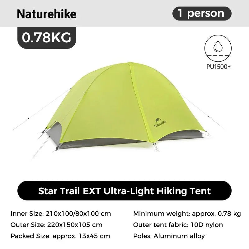 Naturehike Star Trail EXT Hiking Tent Ultralight 2 Person Outdoor