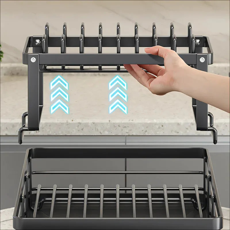 ATMDOG Stainless Steel Dish Drying Rack Over Sink Drainboard