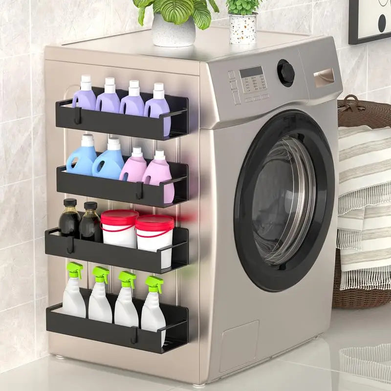 Magnetic Refrigerator Spice Rack 4 Pack Kitchen Organizer Shelf