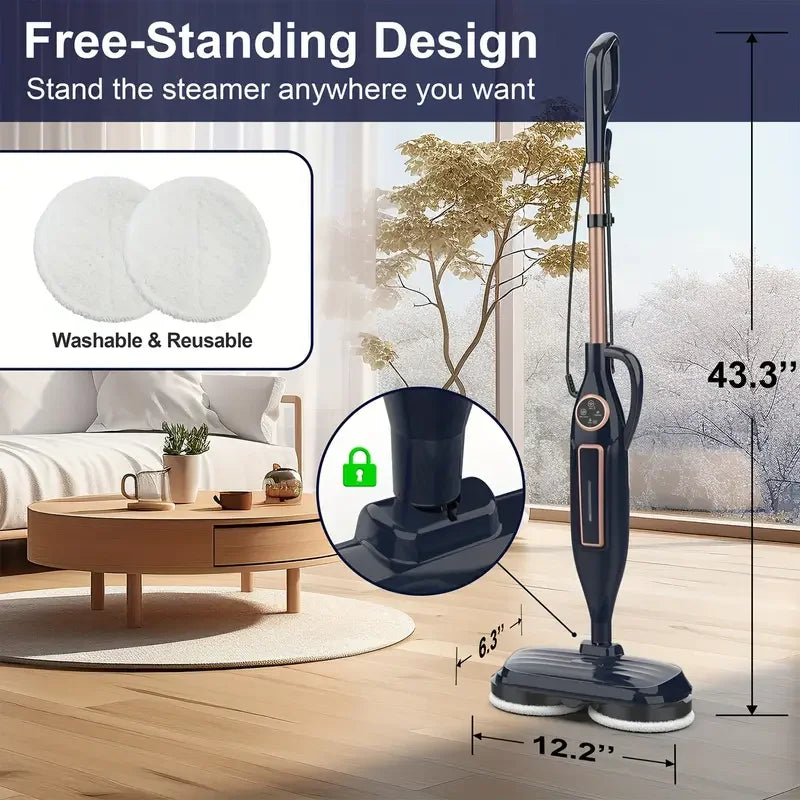 INSE VM6 Steam Mop With Rotating Floor Pad For Homes