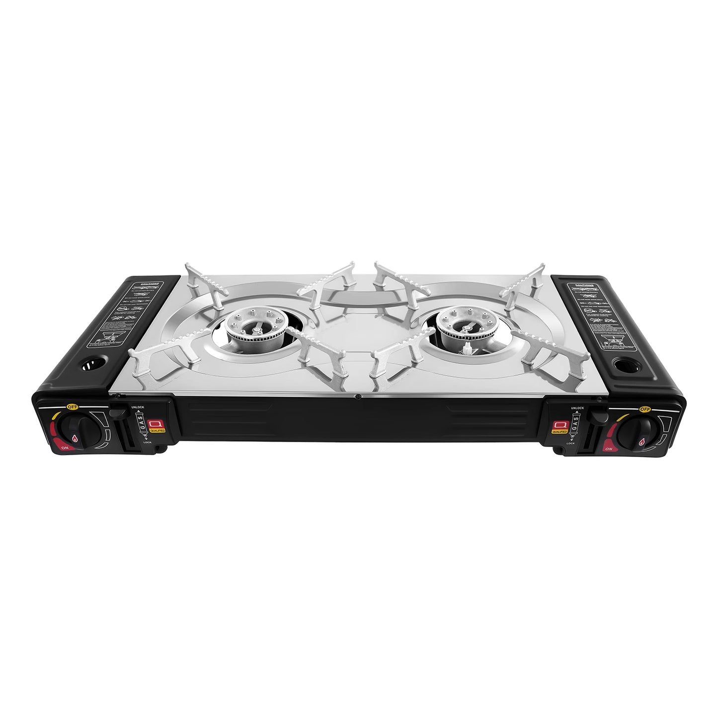 Camping Stove Propane Gas Dual Burner With Griddle