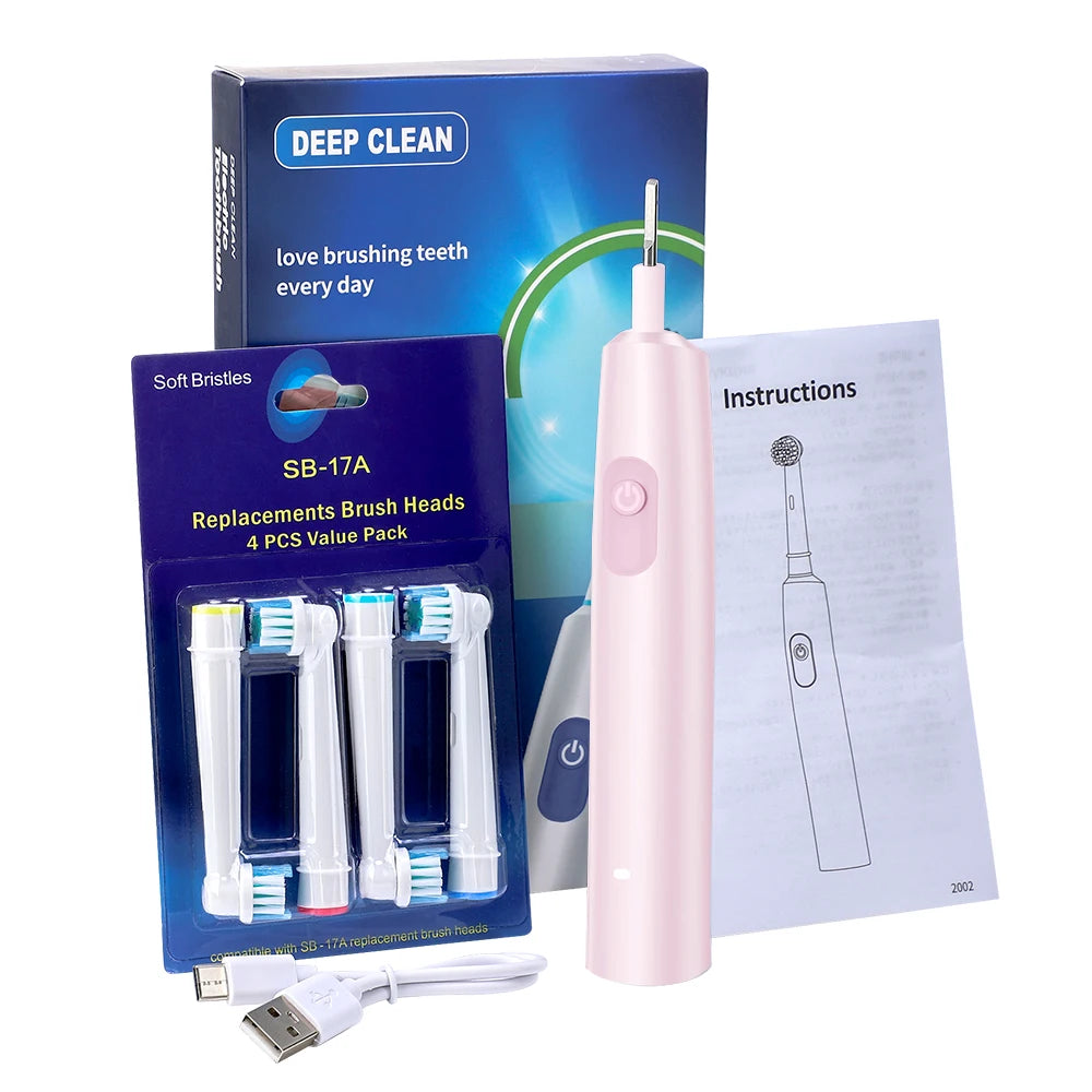 Electric Rechargeable Rotating Toothbrush With Five Modes And Timer