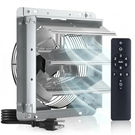 12-Inch Shutter Exhaust Fan For Garage And Greenhouse Ventilation
