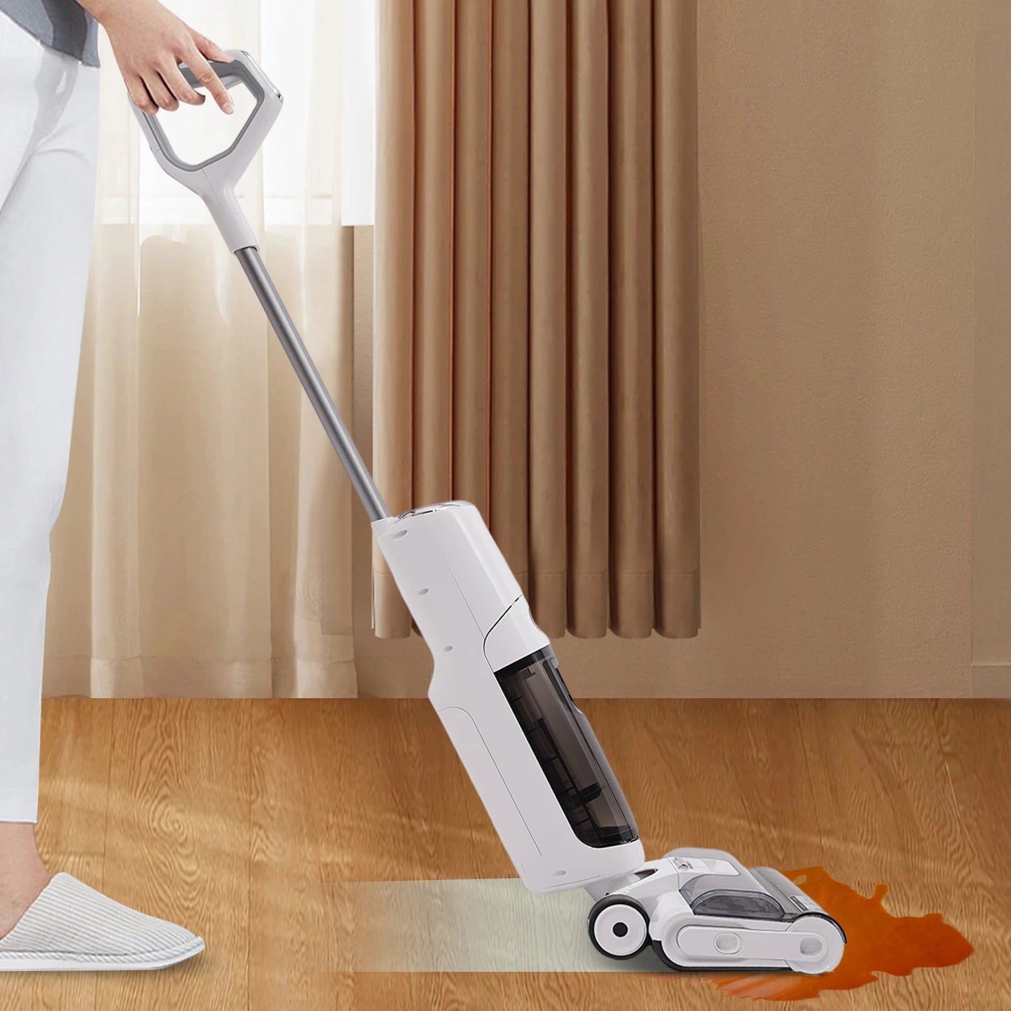 Bymaocar 250W Wet Dry Cordless Vacuum Cleaner For Hardwood Floors