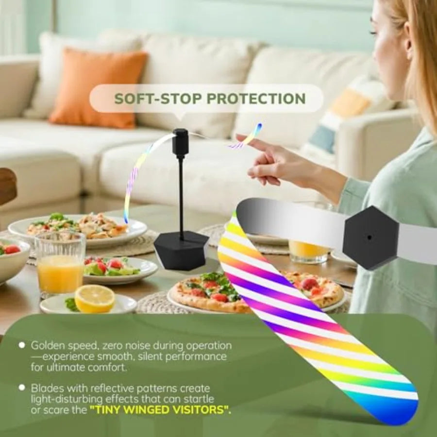 Portable Battery Powered Fly Fans Six Pack With Goose Neck