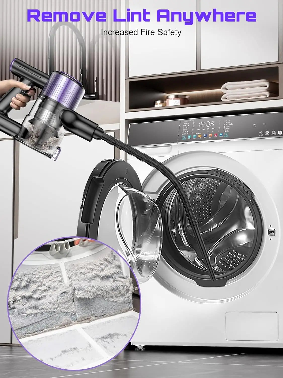 SUXIANGVAC Cordless Vacuum Cleaner 55KPa 500W 45Min Pet Hair