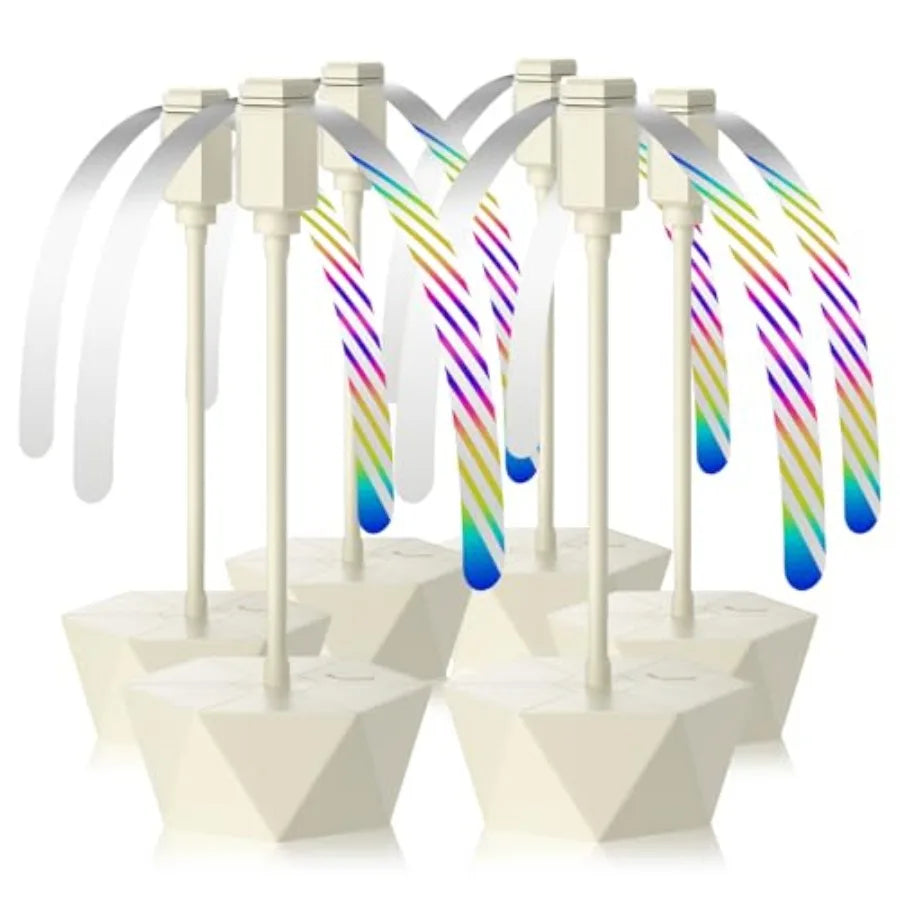 Portable Battery Powered Fly Fans Six Pack With Goose Neck