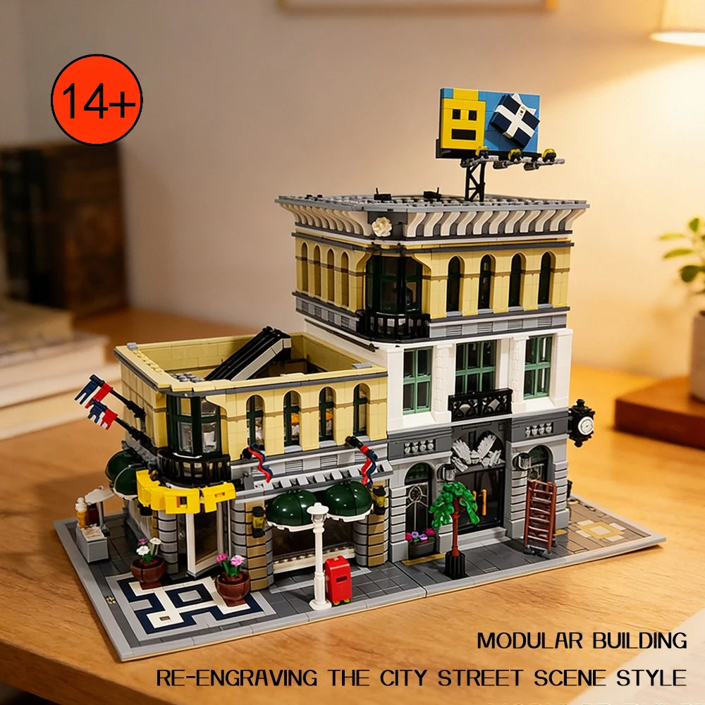 Street View Building Block Bank Model Architecture Gift Collectible