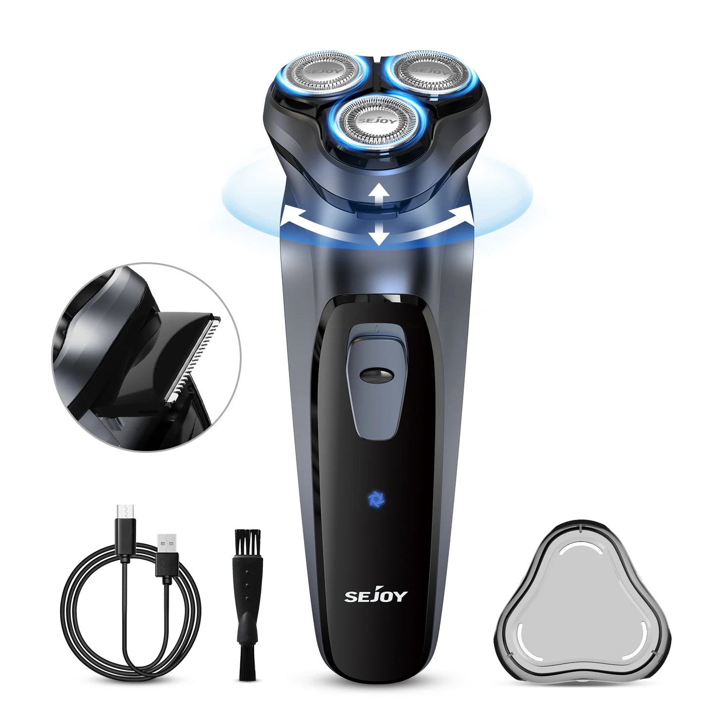 Sejoy 3D Floating Electric Shaver For Men Rechargeable