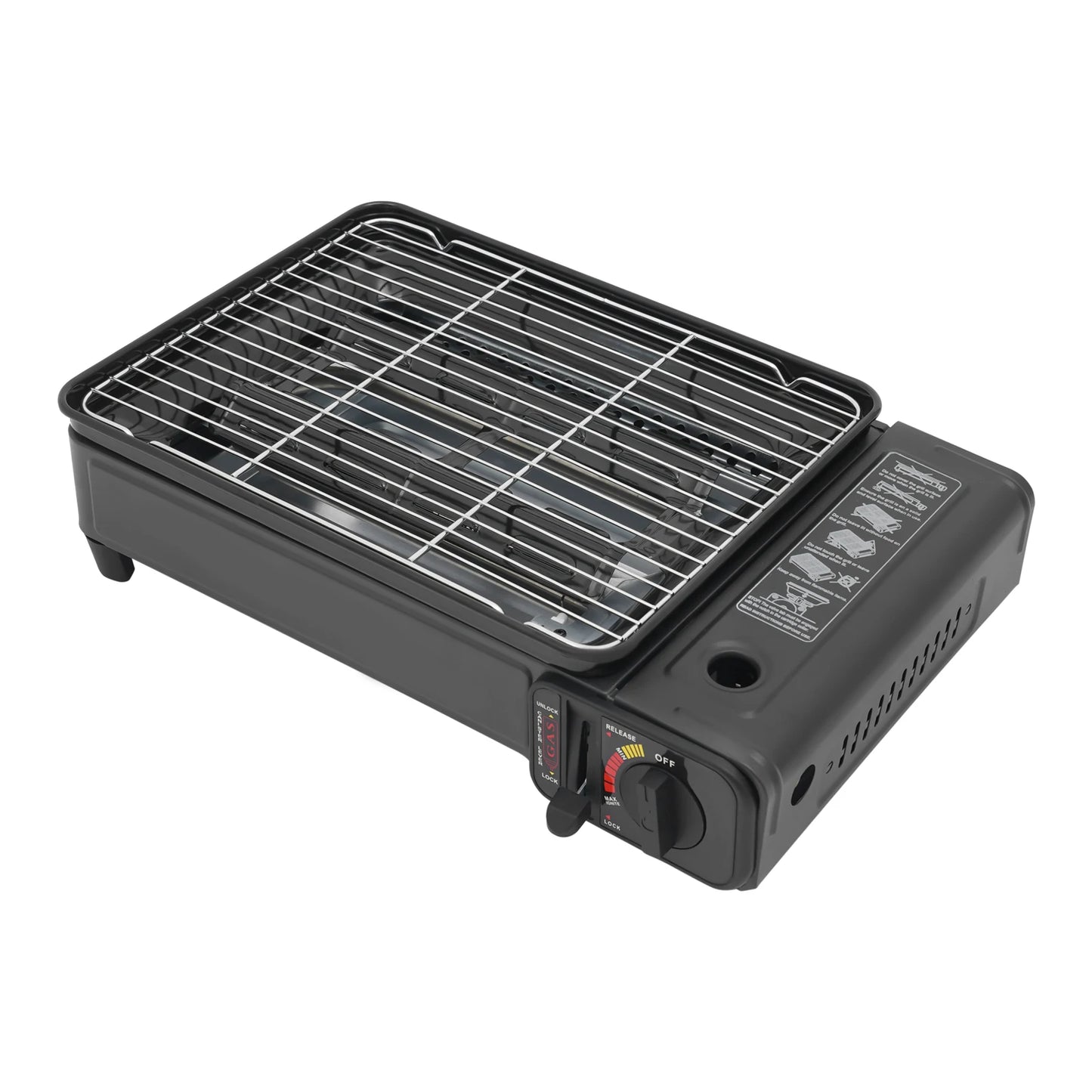 Bymaocar Gas Barbecue Grill LPG Stove 2KW Camping Tabletop