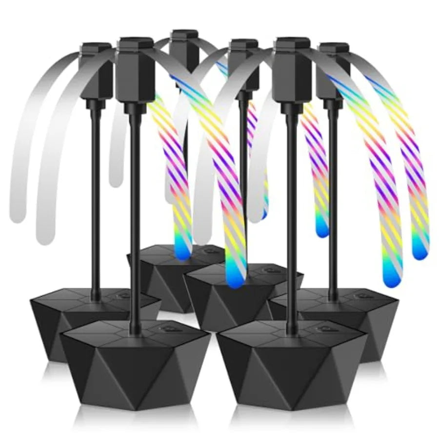 Portable Battery Powered Fly Fans Six Pack With Goose Neck