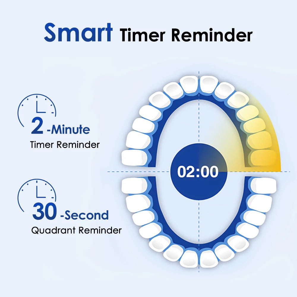 Electric Rechargeable Rotating Toothbrush With Five Modes And Timer