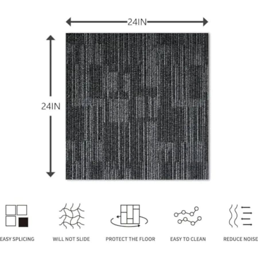 Carpet Tiles Removable Non Slip Floor Tiles For Office Home Gym