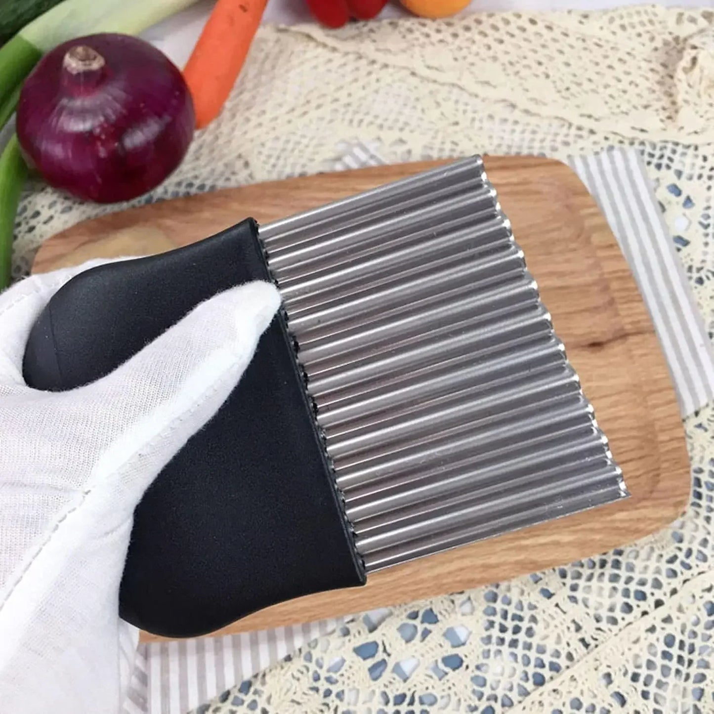 Stainless Steel Crinkle Cutter For Fries And Chips