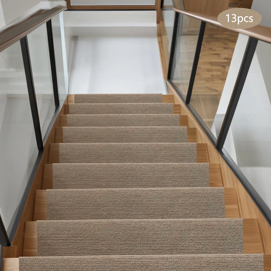 Bymaocar 13 Piece Carpet Stair Treads Non Slip Mats