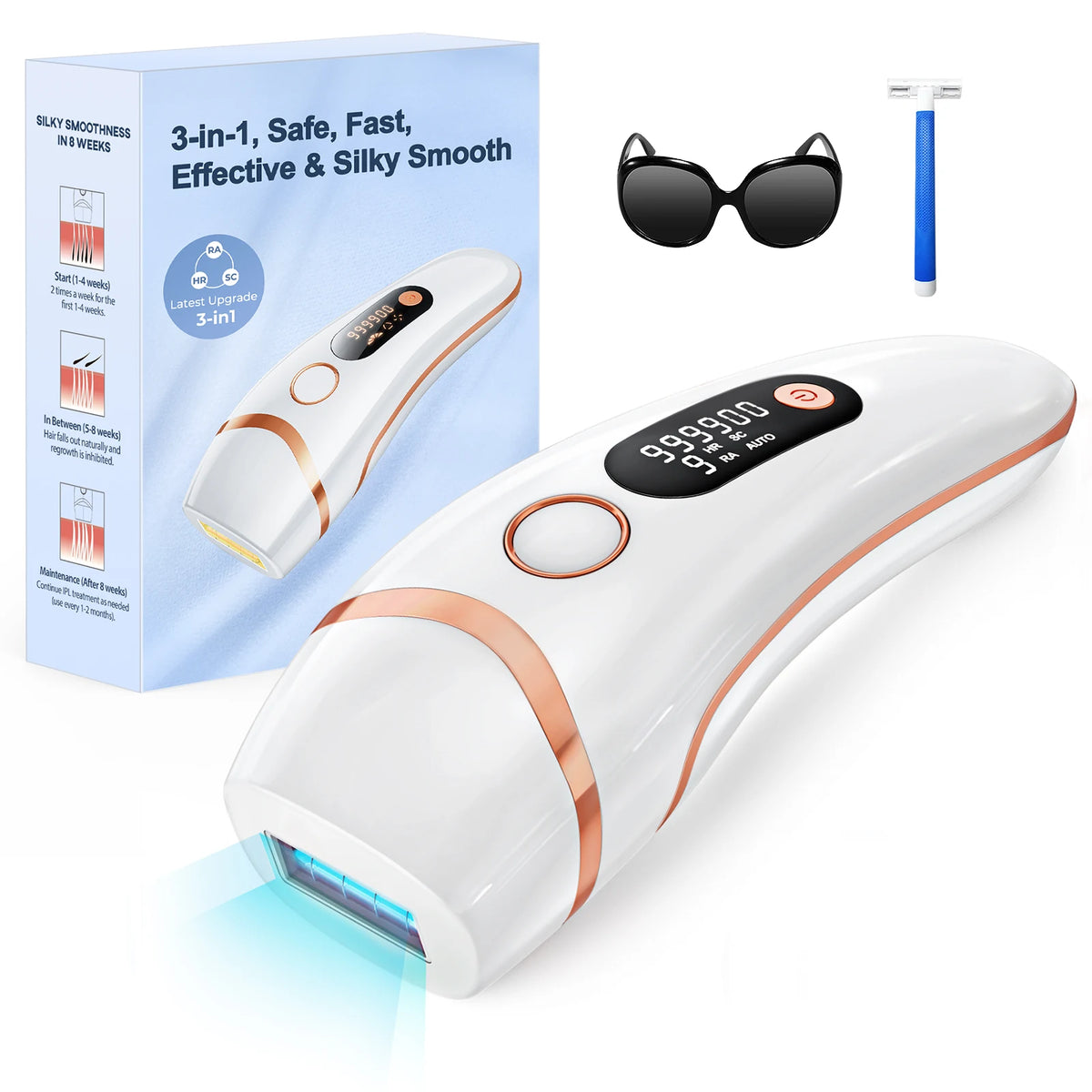 Totmizby IPL Laser Hair Removal Epilator With Trimmer Attachment
