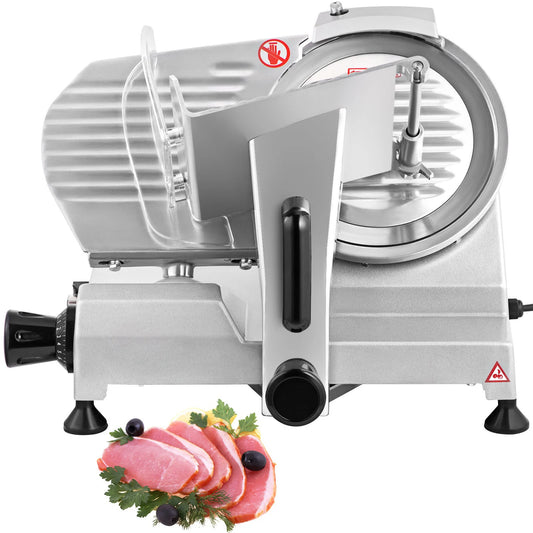 SucceBuy Electric Meat Slicer With Carbon Steel Blade Adjustable Thickness