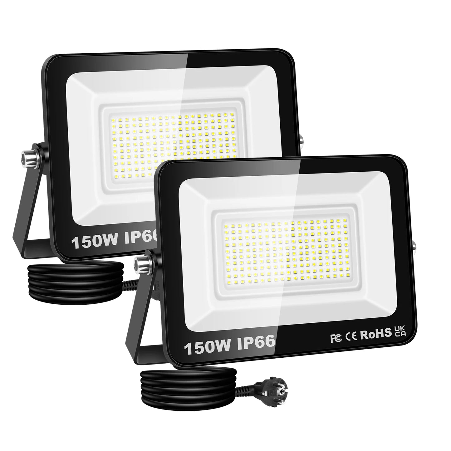 SKYWORLD 50W-200W LED Flood Light AC 110V 240V Floodlight with Plug Street Garden Wall Lamp Outdoor Lighting 6000K