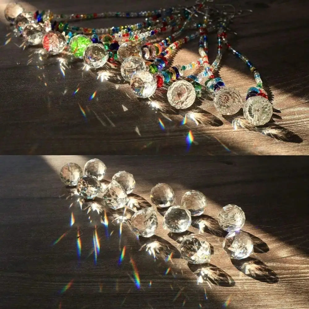 Crystal Sun Catcher Prism Set for Windows and Garden
