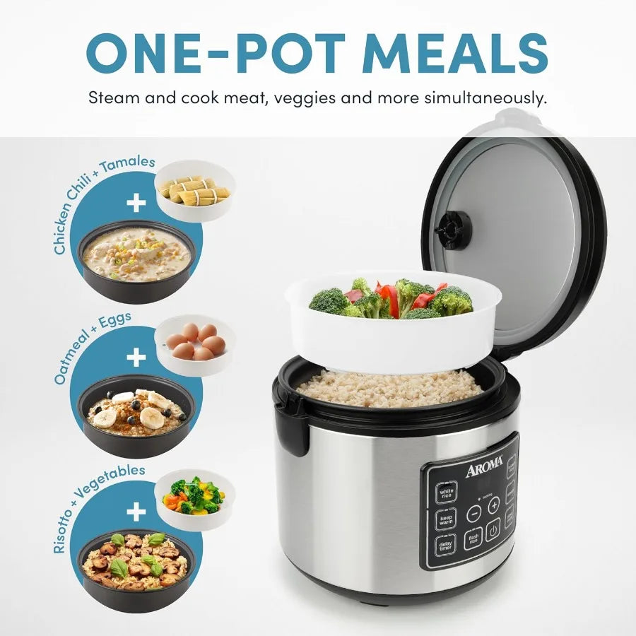 Abay Digital Rice Cooker 20 Cup Cooked 10 Cup Uncooked