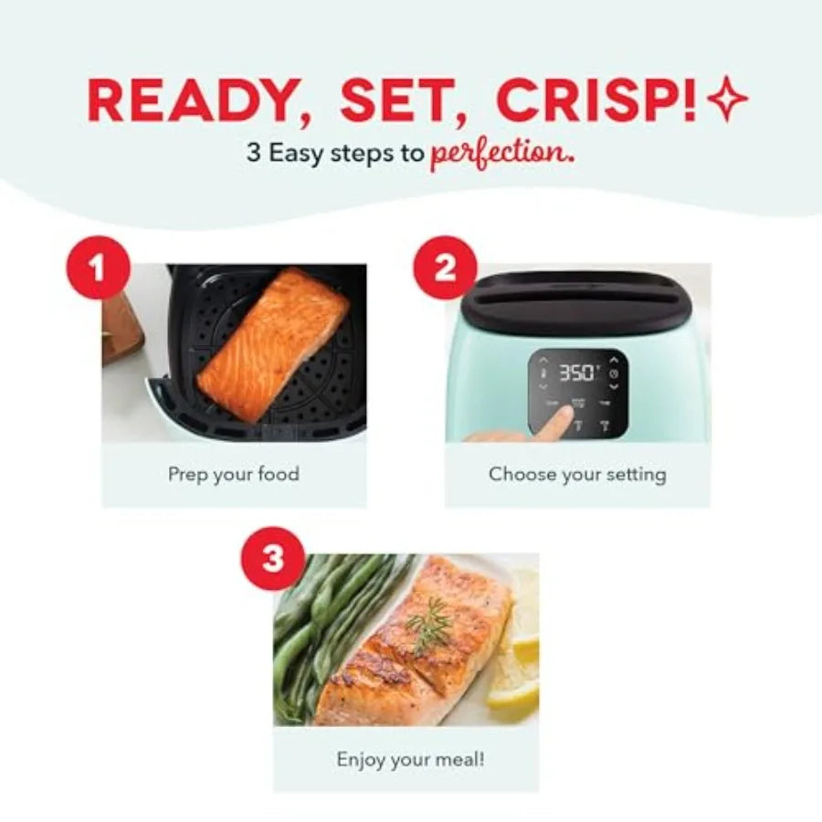 Air Fryer With Precise Temperature Control Auto Shutoff Dishwasher Safe