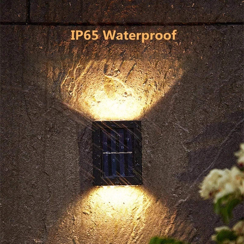 AlliLit Solar Wall Lights Outdoor LED Garden Lamps Waterproof Pack